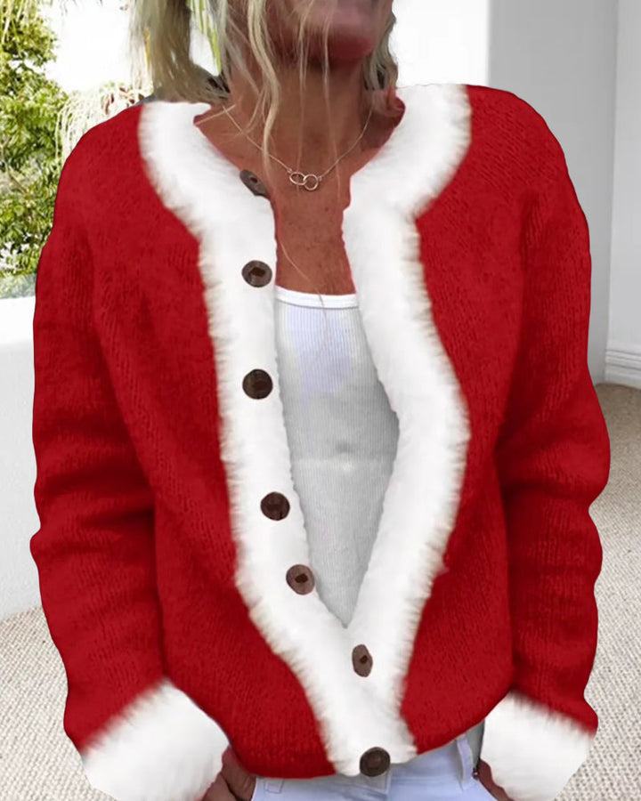 Modieuze Lange Mouwen Contrastkleurige Vest