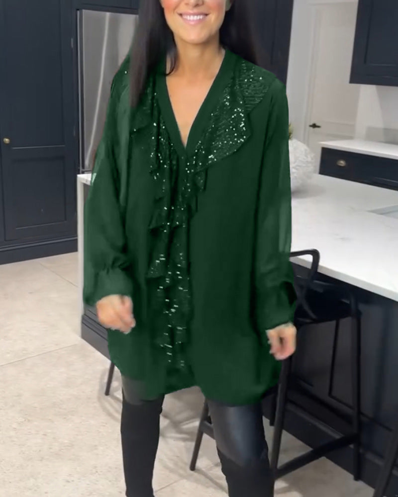 Blouse met Ruches en Elegante Stijl