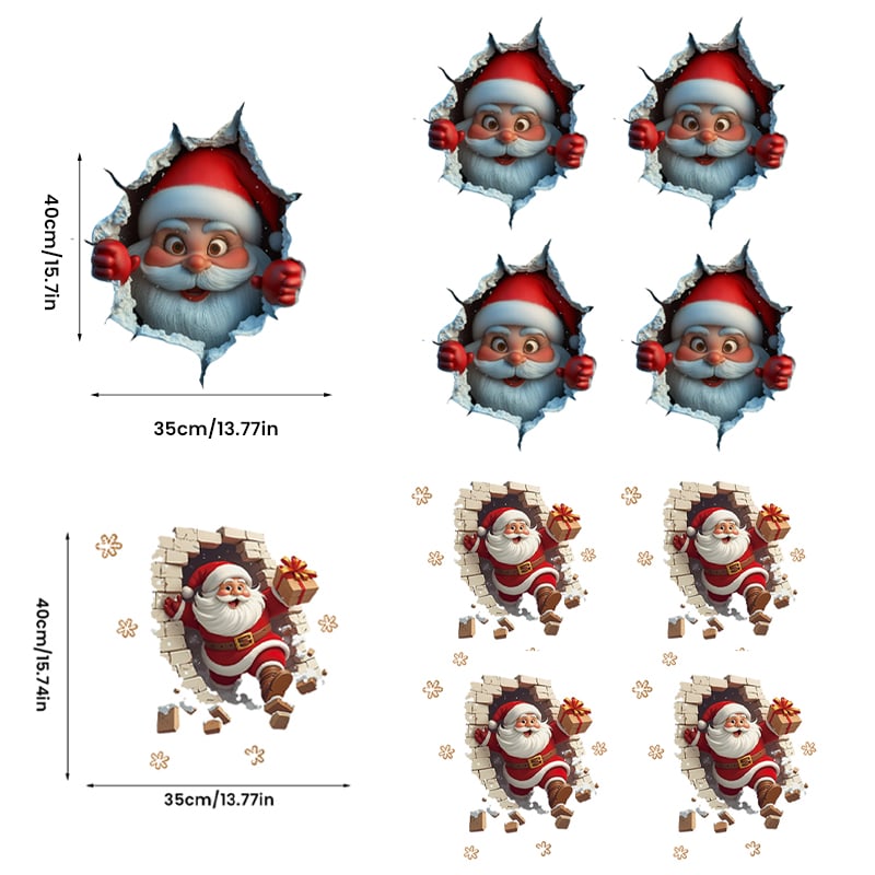 Kerstman Wandstickerset