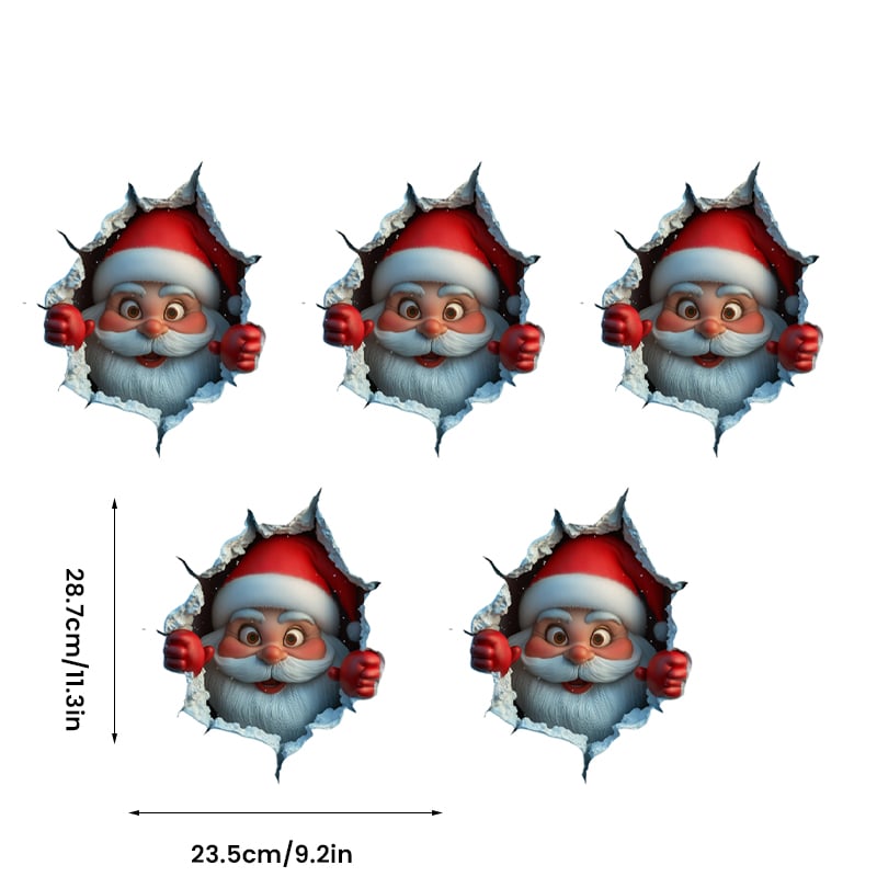 Kerstman Wandstickerset
