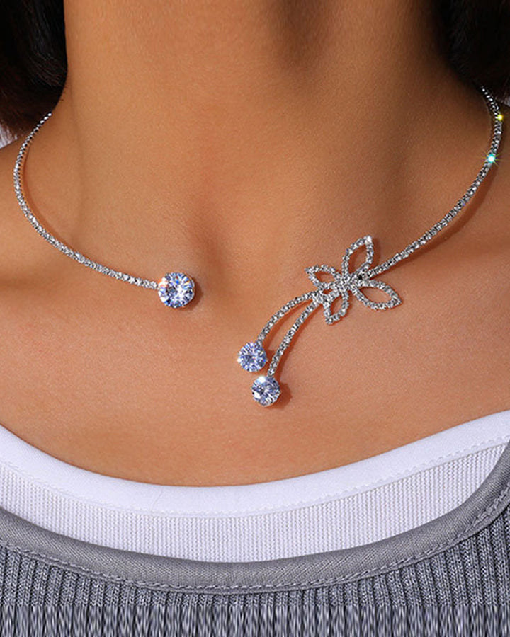 Effen Kleurige Vlinder Choker