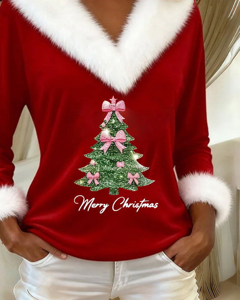 Top Grote Bontkraag Kerstprint