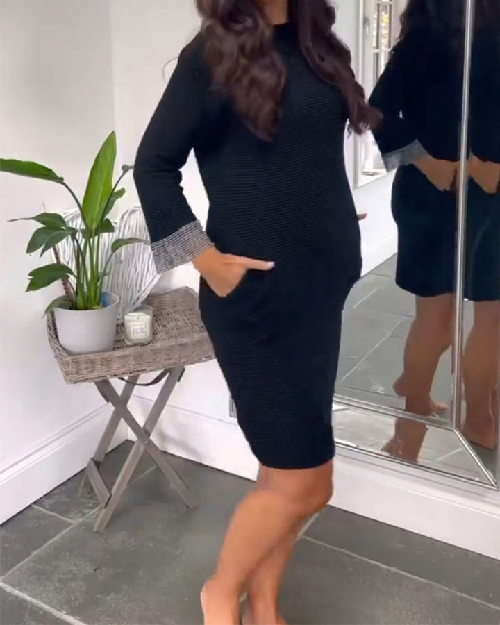 Elegante jurk met ronde hals