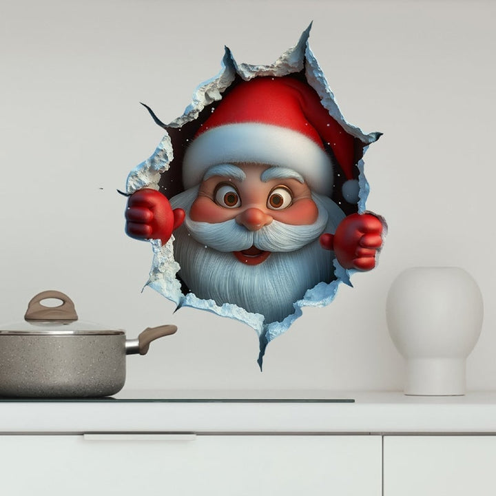 Kerstman Wandstickerset