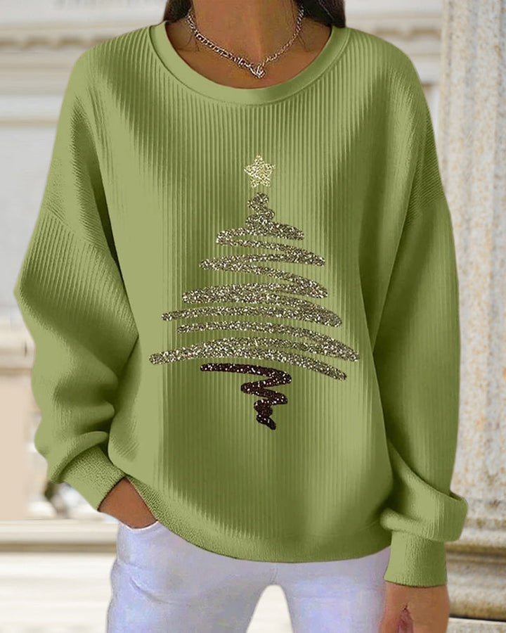 Sweatshirt Losse Putjes Kerstprint