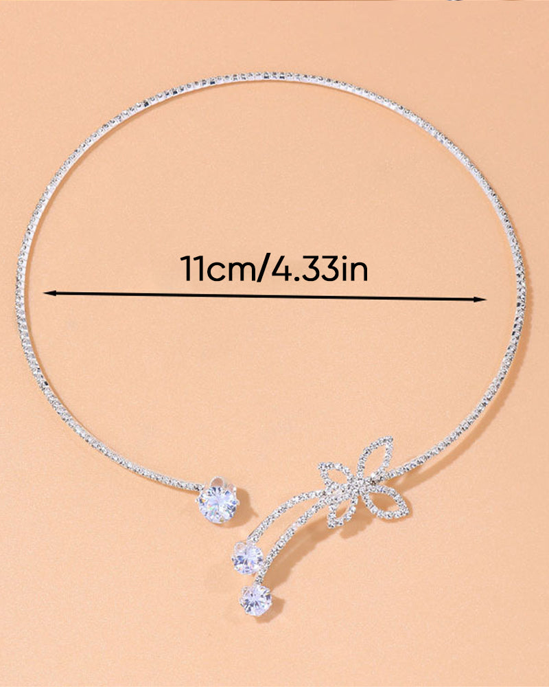 Effen Kleurige Vlinder Choker