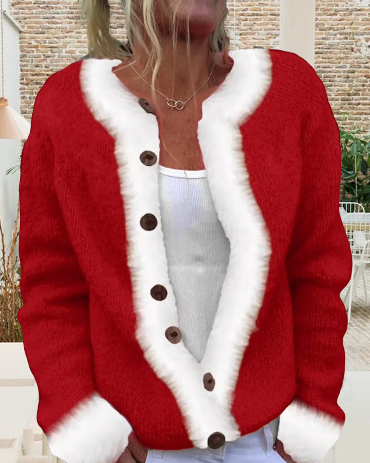 Modieuze Lange Mouwen Contrastkleurige Vest