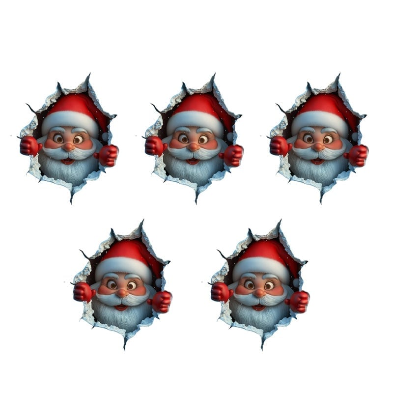 Kerstman Wandstickerset