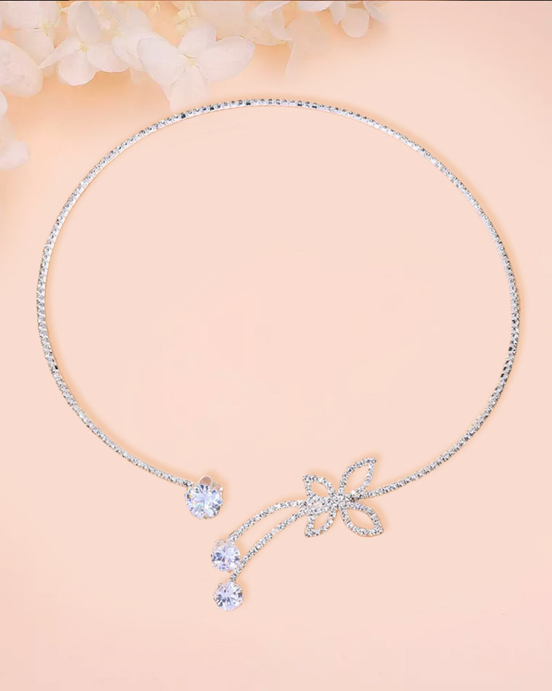 Effen Kleurige Vlinder Choker