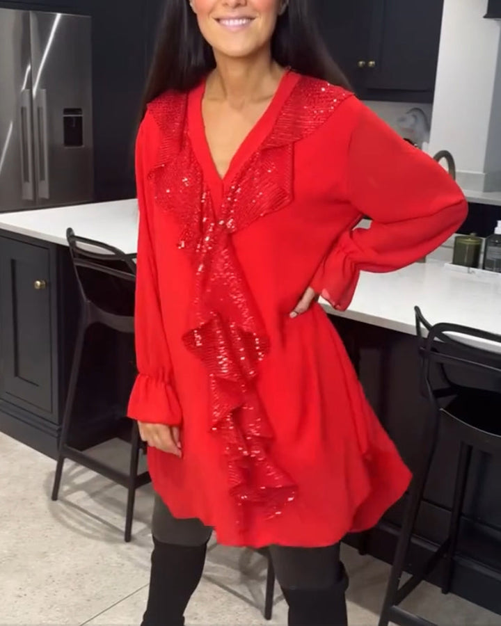 Blouse met Ruches en Elegante Stijl