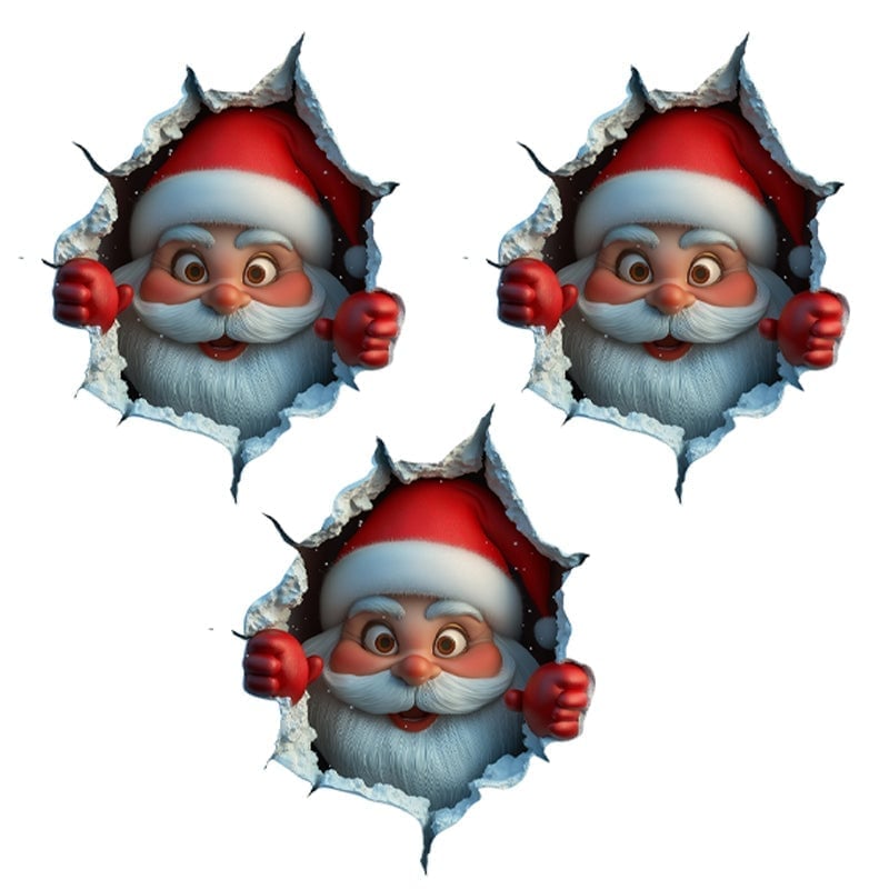 Kerstman Wandstickerset