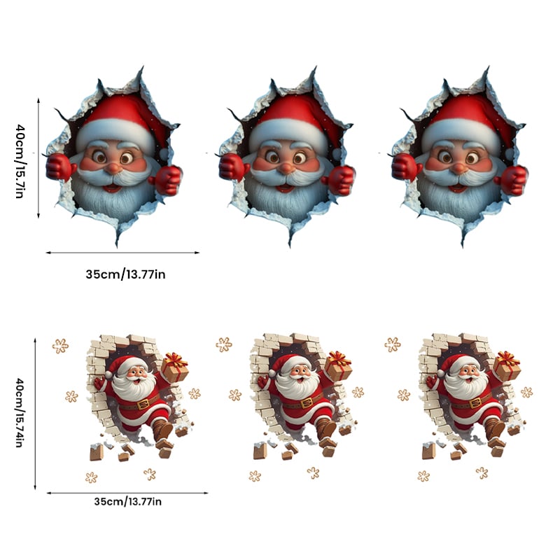 Kerstman Wandstickerset