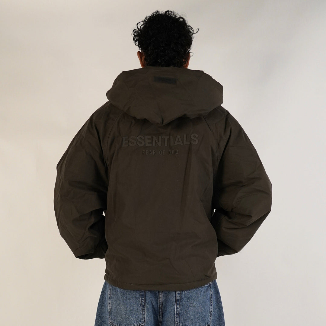 Fear of God Essentials SS23 Volledige Rits Jas Off Black