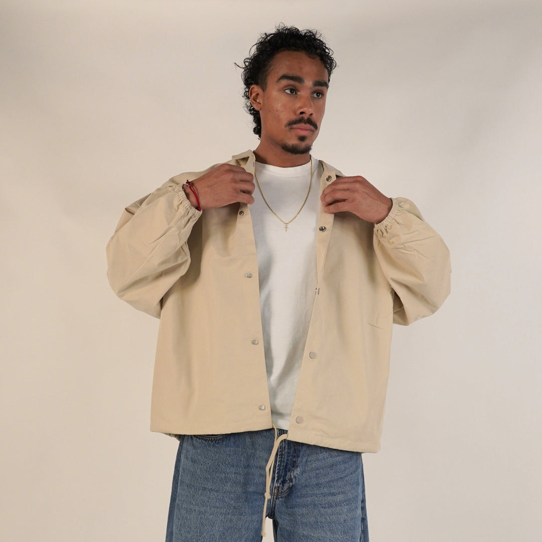 Fear of God Essentials FW20 Coach Jacket 1977 Wheat