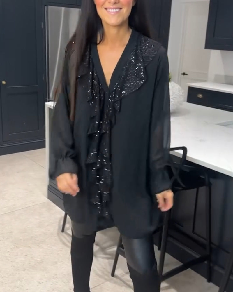 Blouse met Ruches en Elegante Stijl