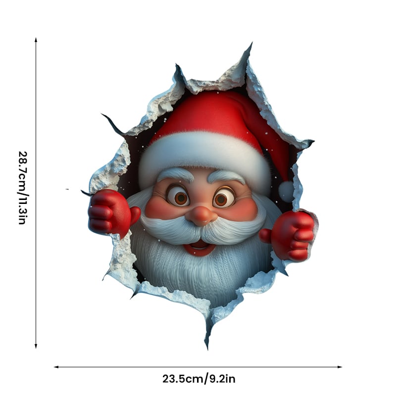 Kerstman Wandstickerset