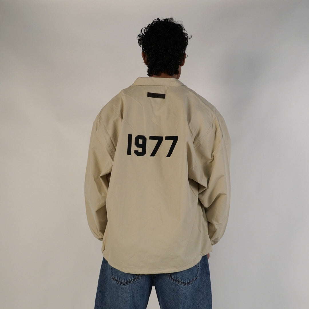 Fear of God Essentials FW20 Coach Jacket 1977 Wheat