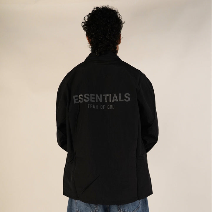 Fear of God Essentials FW20 Coach Jacket Zwart