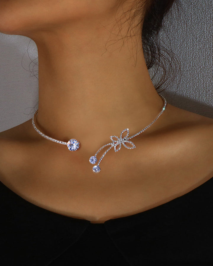 Effen Kleurige Vlinder Choker