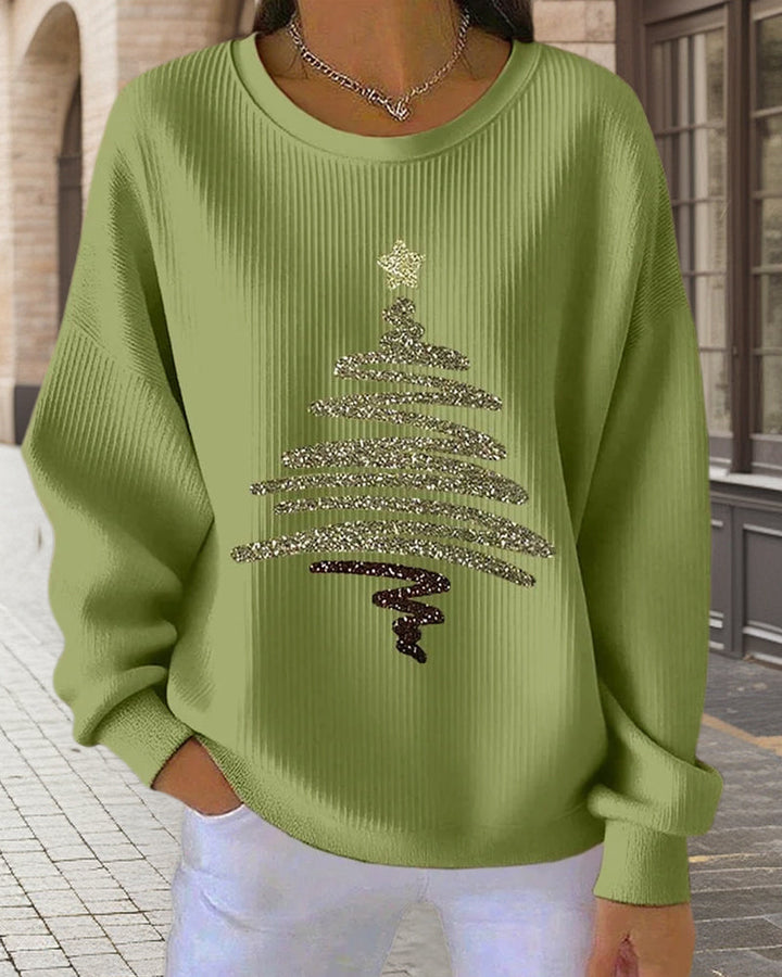 Sweatshirt Losse Putjes Kerstprint