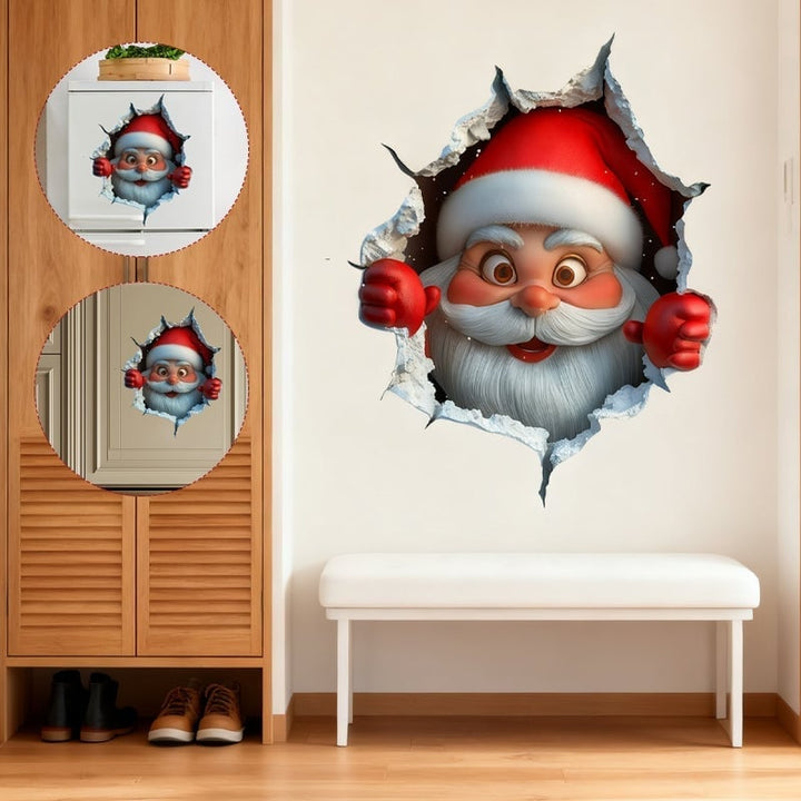 Kerstman Wandstickerset