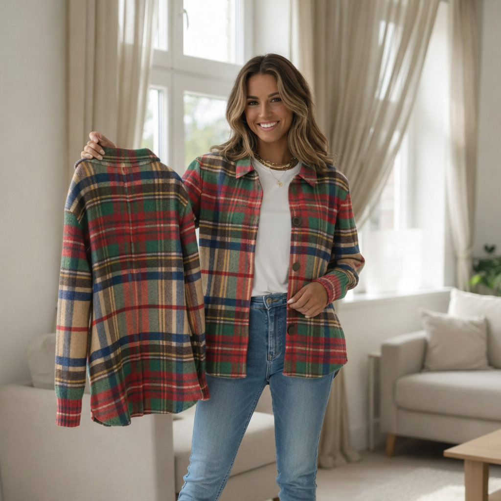 Mila™ | Geruite blouse