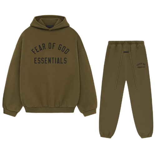 Fear of God Essentials FW24 Olive Volledige set