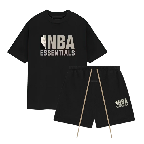 Fear of God Essentials NBA Zwart Grijs Zomer Set
