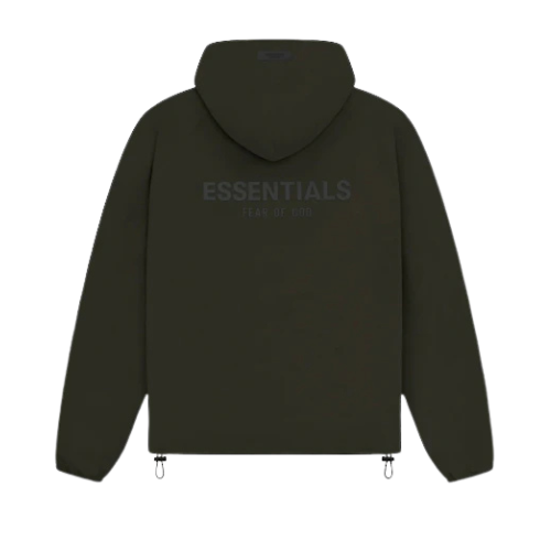 Fear of God Essentials SS23 Volledige Rits Jas Off Black