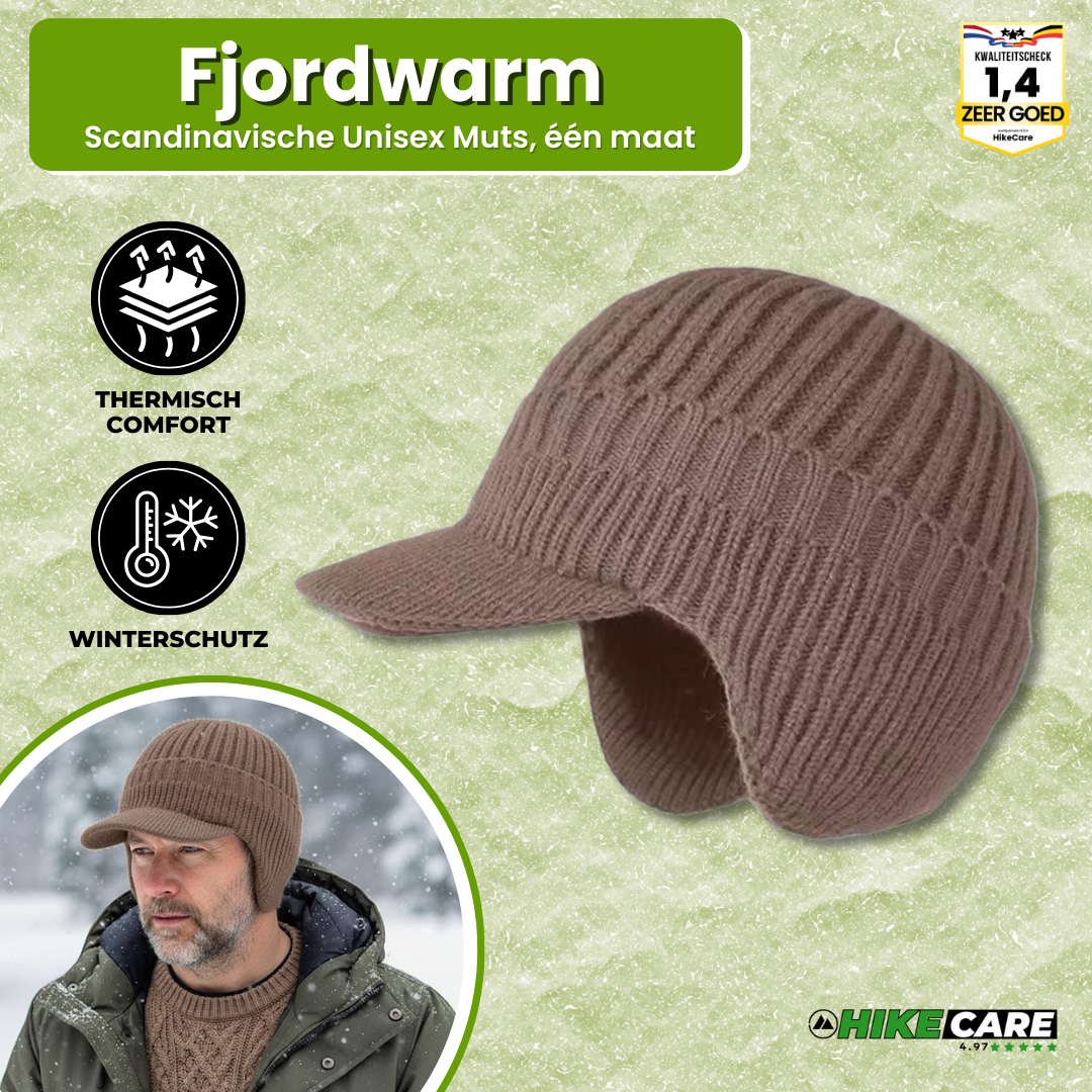 Fjordwarm – Scandinavische wintermuts met oorbescherming (unisex, one size fits all)