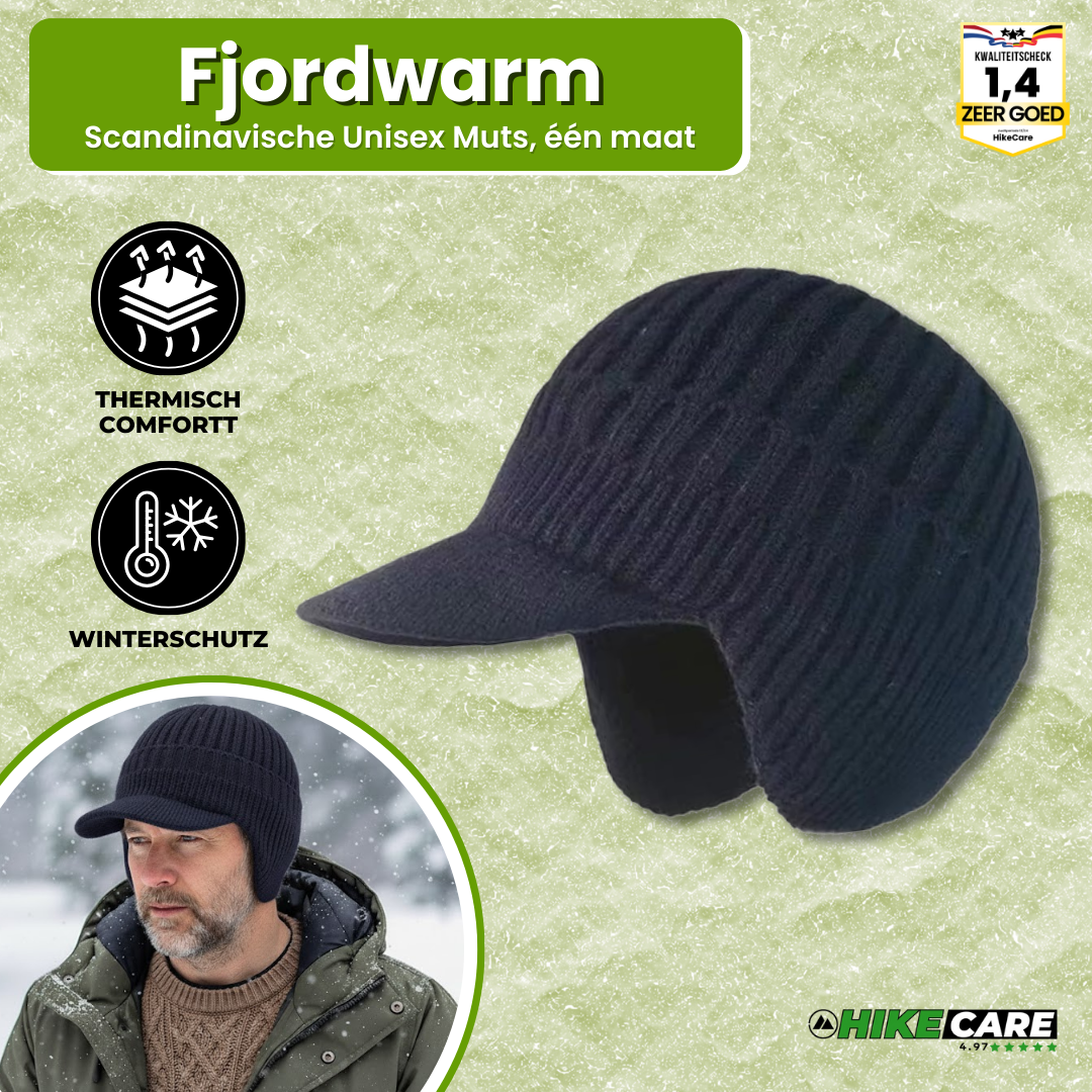 Fjordwarm – Scandinavische wintermuts met oorbescherming (unisex, one size fits all)