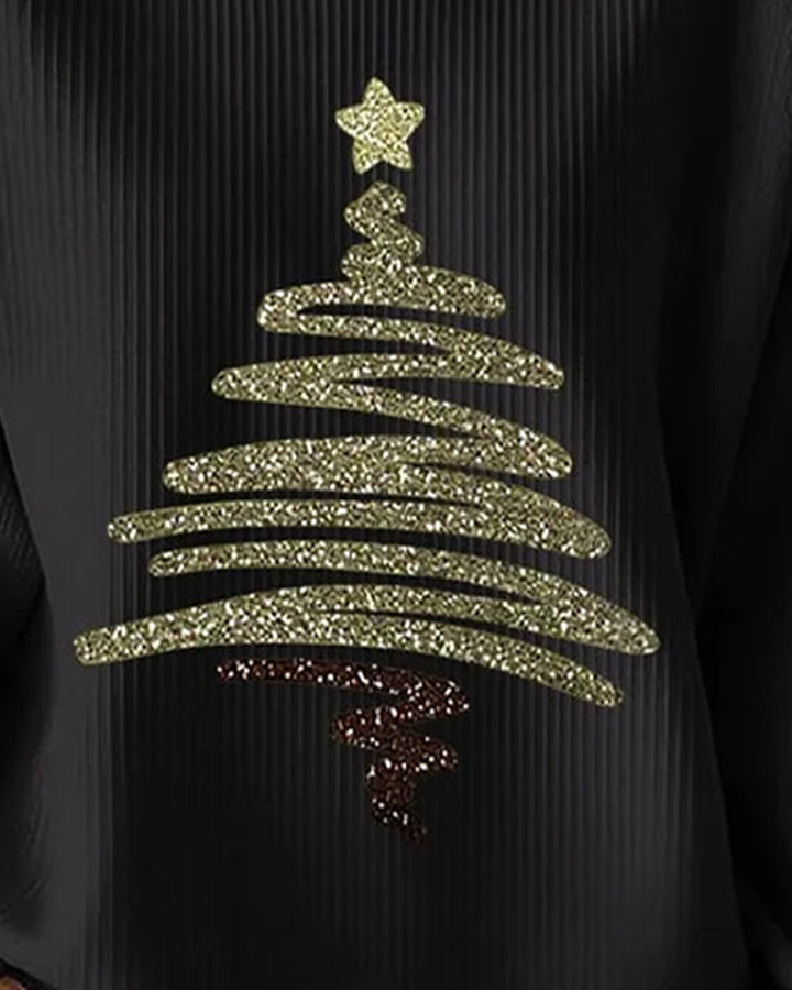 Sweatshirt Losse Putjes Kerstprint